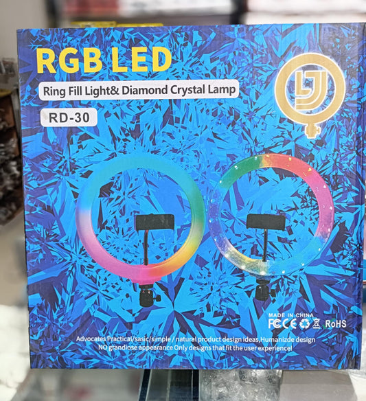 RGB LED RING FILL LIGHT &DIAMOND CRYSTAL LAMP RD-30